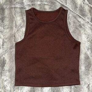 women’s medium ‘Shein’ brown cropped tank top